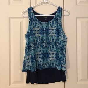 Blue Two Layered Tank Top